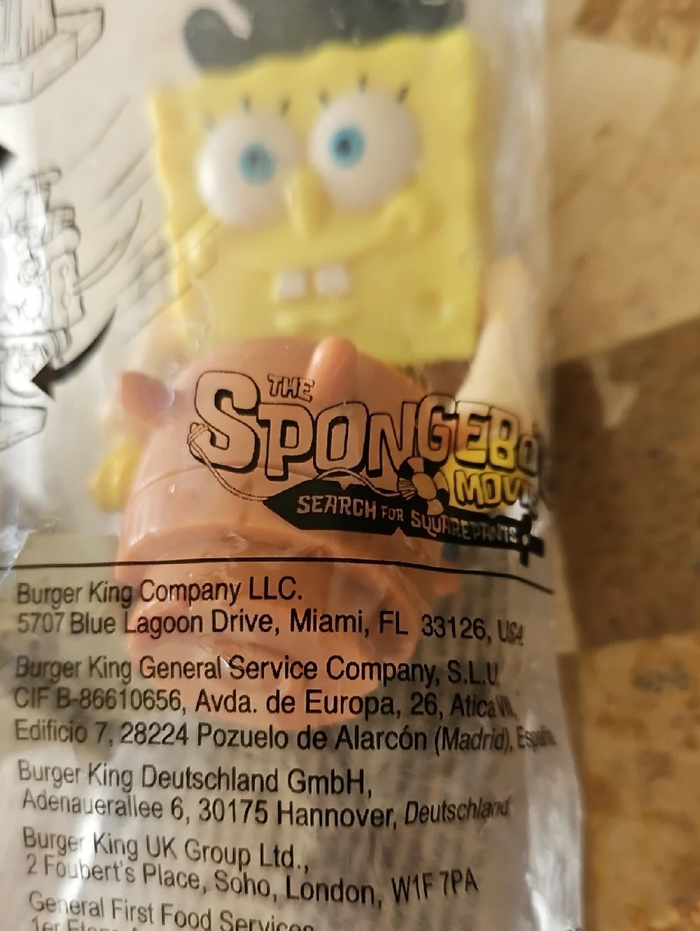 Burger King Spongebob Search For Squarepants Movie 2025 Kids Meal Toy Figure